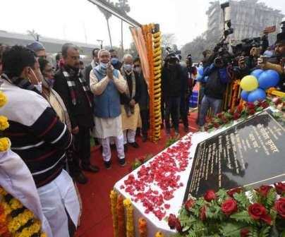 मुख्यमंत्री नीतीश कुमार ने पटना के आर ब्लॉक-दीघा रोड का किया उद्घाटन