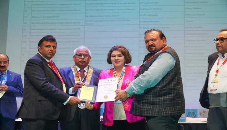 महिला स्वास्थ्य और दृष्टि सुरक्षा में योगदान के लिए डॉ. भारती कश्यप को किया गया सम्मानित