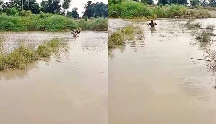 तेज़ बारिश से कमला बलान नदी उफान पर, दरभंगा के गांवों में बाढ़ जैसे हालात