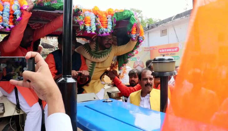 भाजपा के किसान-जवान समारोह की तस्वीर 