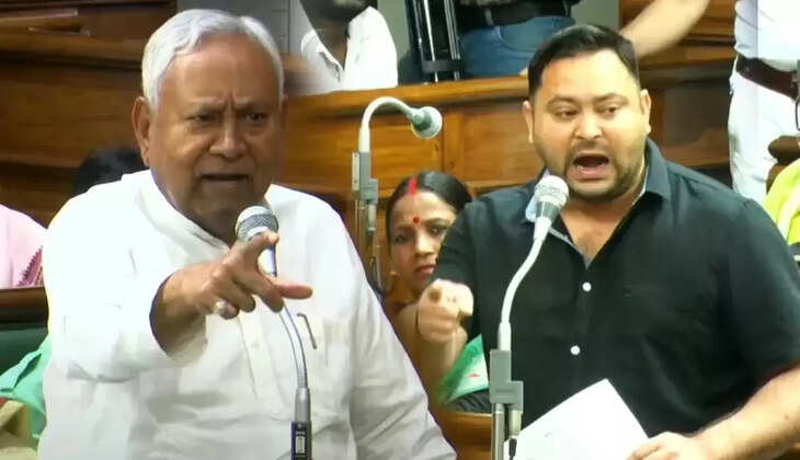 nitish kumar and tejashwi yadav in vidhan sabha