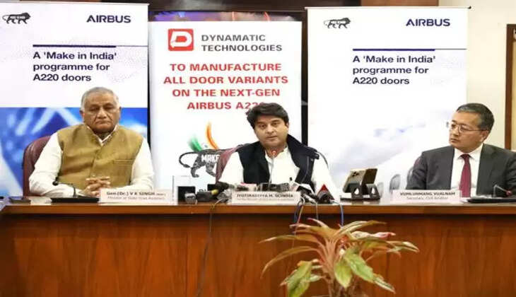 एयरबस ने भारत में सिंगल-आइज़ल A220 फैमिली एयरक्राफ्ट के दरवाजे बनाने के लिए डायनेमैटिक टेक्नोलॉजीज के साथ की साझेदारी