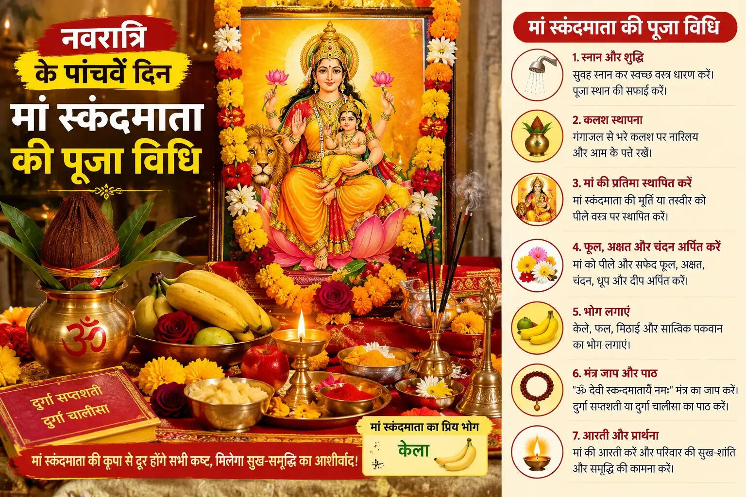 मां स्कंदमाता की पूजा विधि