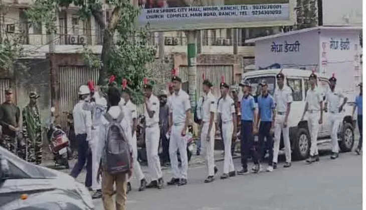 डोरंडा में मॉक ड्रिल जारी, इलाके में पुलिस बल तैनात 
