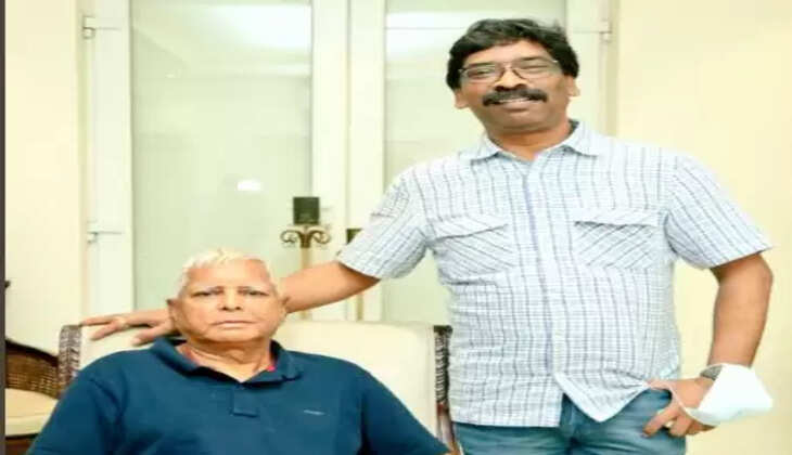 झारखंड के मुख्यमंत्री हेमंत सोरेन ने की लालू यादव से मुलाकात 