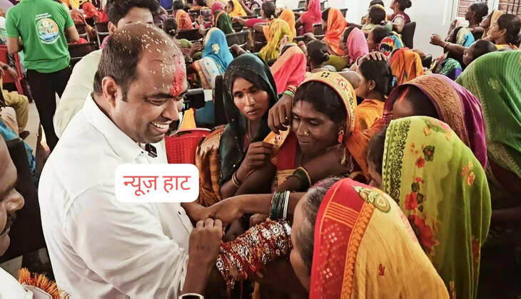 हजारों बहनों ने बांधी संजीव मिश्रा की कलाई पर राखी, बोले – "अब आपकी रक्षा मेरा धर्म है"